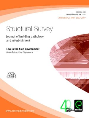 cover image of Structural Survey, Volume 25, Issue 3 & 4